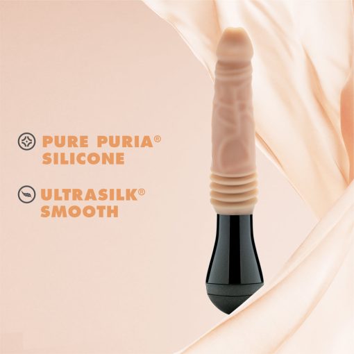 Dr. Skin Silicone Dr. Knight Thrusting Gyrating Vibrating Dildo Beige - Image 12