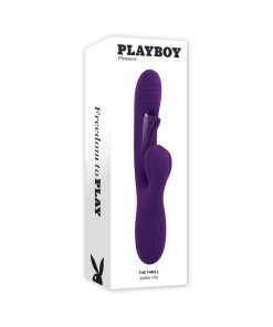 Playboy The Thrill – Dual Stim Flapper Rabbit Vibrator (Acai, Rechargeable)