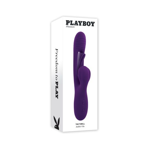 Playboy The Thrill – Dual Stim Flapper Rabbit Vibrator (Acai, Rechargeable)