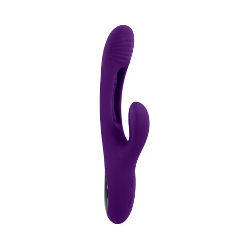 Playboy The Thrill – Dual Stim Flapper Rabbit Vibrator (Acai, Rechargeable) - Image 4