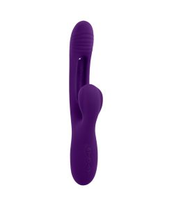 Playboy The Thrill – Dual Stim Flapper Rabbit Vibrator (Acai, Rechargeable)