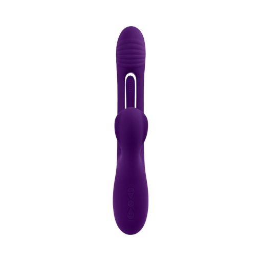 Playboy The Thrill – Dual Stim Flapper Rabbit Vibrator (Acai, Rechargeable) - Image 6