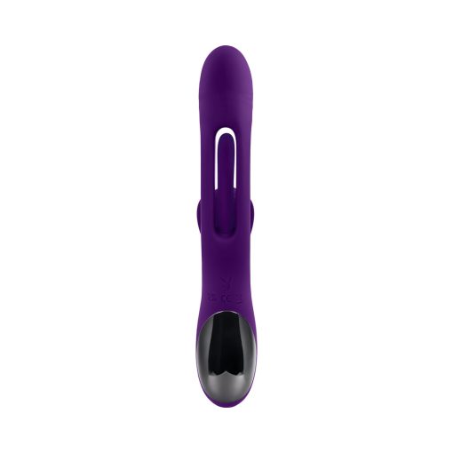 Playboy The Thrill – Dual Stim Flapper Rabbit Vibrator (Acai, Rechargeable) - Image 7