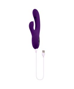 Playboy The Thrill – Dual Stim Flapper Rabbit Vibrator (Acai, Rechargeable)