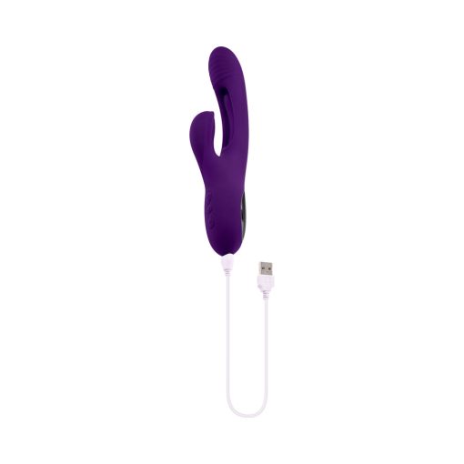 Playboy The Thrill – Dual Stim Flapper Rabbit Vibrator (Acai, Rechargeable) - Image 9
