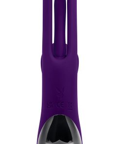 Playboy The Thrill – Dual Stim Flapper Rabbit Vibrator (Acai, Rechargeable)