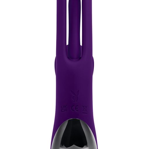 Playboy The Thrill – Dual Stim Flapper Rabbit Vibrator (Acai, Rechargeable) - Image 10
