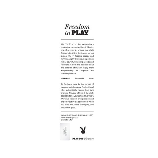 Playboy The Thrill – Dual Stim Flapper Rabbit Vibrator (Acai, Rechargeable) - Image 11