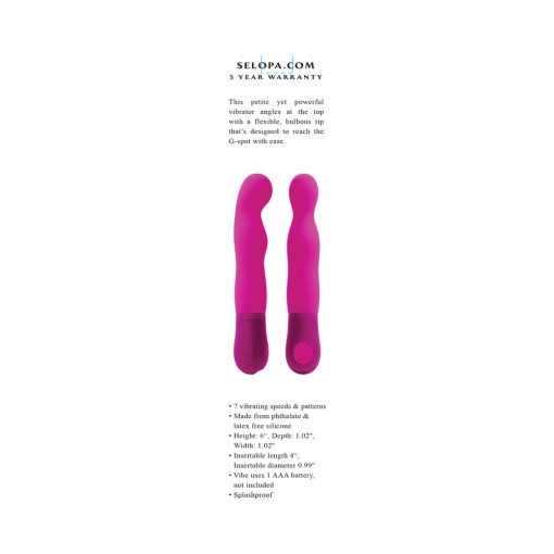 Selopa G Wow Silicone G-Spot Vibrator Pink - Image 8
