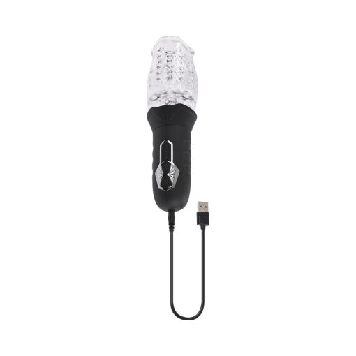 Zero Tolerance Cyclone Rechargeable Vibrating Spinning Stroker Black Clear - Image 8