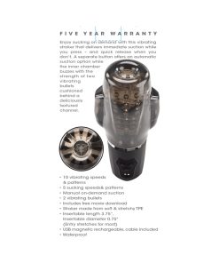 Zero Tolerance A Sucking Good Time Rechargeable Vibrating Stroker Black Smoke