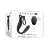 Gender X The Wrangler Rechargeable Silicone Vibrating C-Ring With Remote Black