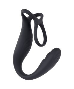 Gender X The Wrangler Rechargeable Silicone Vibrating C-Ring With Remote Black
