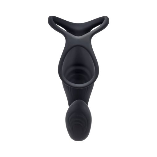 Gender X The Wrangler Rechargeable Silicone Vibrating C-Ring With Remote Black - Image 4
