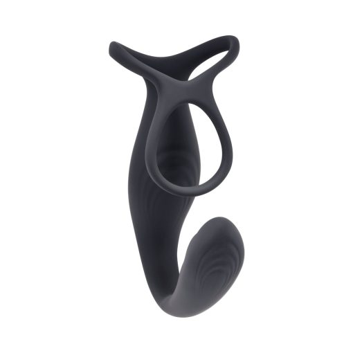 Gender X The Wrangler Rechargeable Silicone Vibrating C-Ring With Remote Black - Image 5