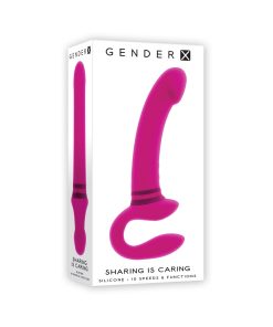 Gender X Sharing Is Caring Rechargeable Silicone Dual-Ended Vibrator Pink