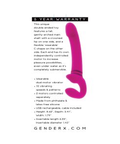 Gender X Sharing Is Caring Rechargeable Silicone Dual-Ended Vibrator Pink