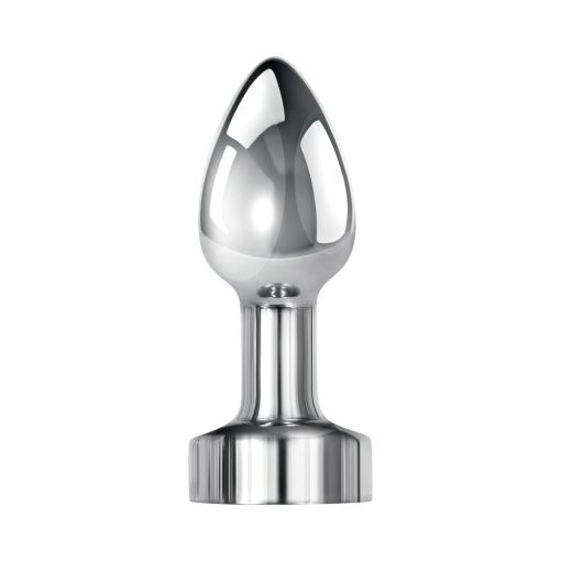 Gender X Rockin' Metal Plug Mini Rechargeable Vibrating Anal Plug Aluminum Silver - Image 2