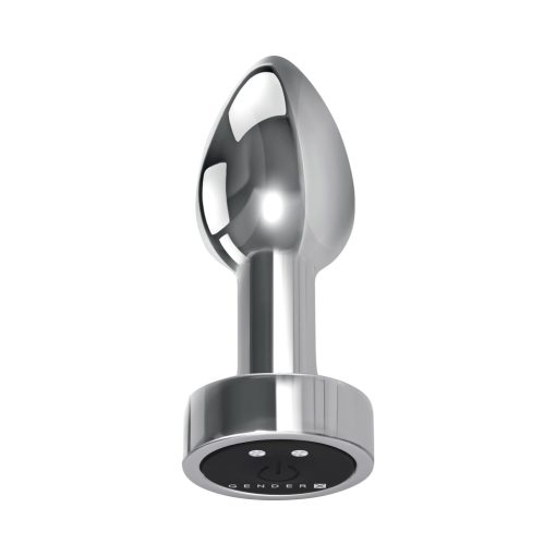 Gender X Rockin' Metal Plug Mini Rechargeable Vibrating Anal Plug Aluminum Silver - Image 3
