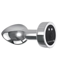 Gender X Rockin' Metal Plug Mini Rechargeable Vibrating Anal Plug Aluminum Silver