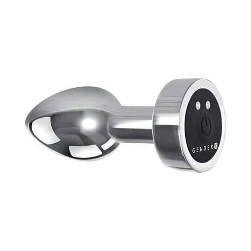 Gender X Rockin' Metal Plug Mini Rechargeable Vibrating Anal Plug Aluminum Silver - Image 4