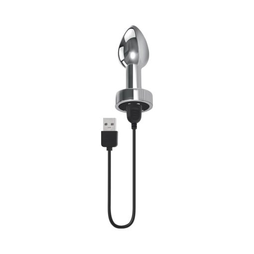 Gender X Rockin' Metal Plug Mini Rechargeable Vibrating Anal Plug Aluminum Silver - Image 6