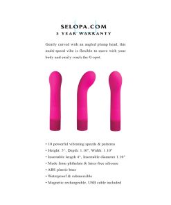 Selopa Paradise G Rechargeable Silicone G-Spot Vibrator Pink