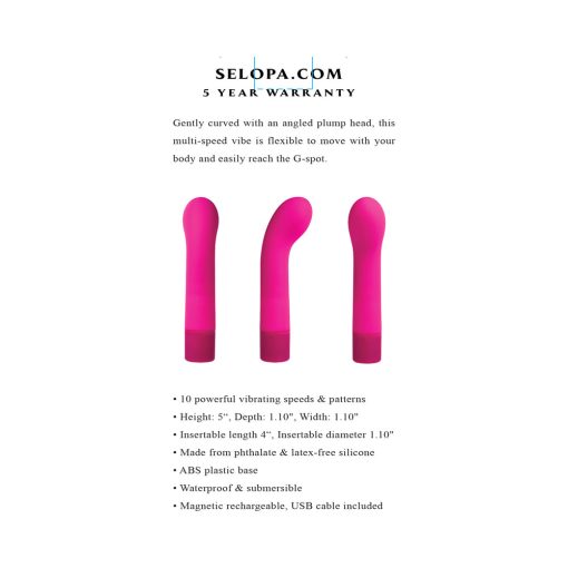 Selopa Paradise G Rechargeable Silicone G-Spot Vibrator Pink - Image 7