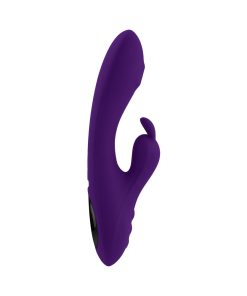 Playboy On Repeat Rechargeable Silicone Rotating Rabbit Vibrator Purple