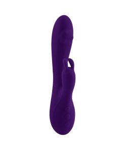 Playboy On Repeat Rechargeable Silicone Rotating Rabbit Vibrator Purple