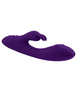 Playboy On Repeat Rechargeable Silicone Rotating Rabbit Vibrator Purple