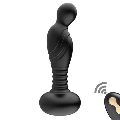 Ass-Sation Remote Vibrating P-Spot Plug Black - Image 2