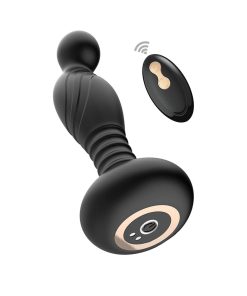 Ass-Sation Remote Vibrating P-Spot Plug Black