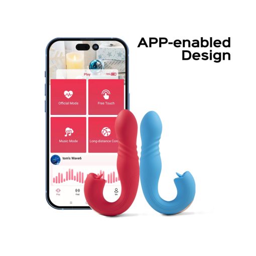 Honey Play Box Joi Thrust App Controlled Thrusting G-Spot Vibrator & Tongue Clit Licker Red - Image 6