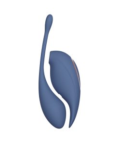 Twitch 2 Rechargeable Suction And Flapping Vibrator With Remote Control Vibrating Egg Blue/Grey