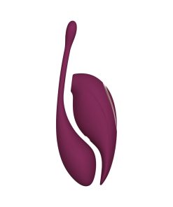 Twitch 2 Rechargeable Suction And Flapping Vibrator With Remote Control Vibrating Egg Burgundy