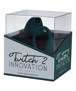 Twitch 2 Rechargeable Suction And Flapping Vibrator With Remote Control Vibrating Egg Forest Green
