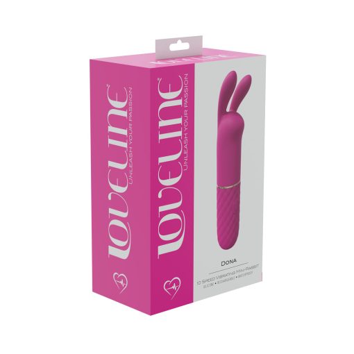 Loveline Dona Mini Rabbit Vibrator – 10-Speed, Rechargeable (Pink)