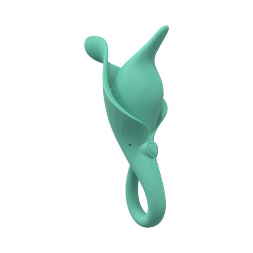 Loveline Lily 10 Speed Clitoral Vibe Sealed Silicone Rechargeable Submersible Green - Image 2