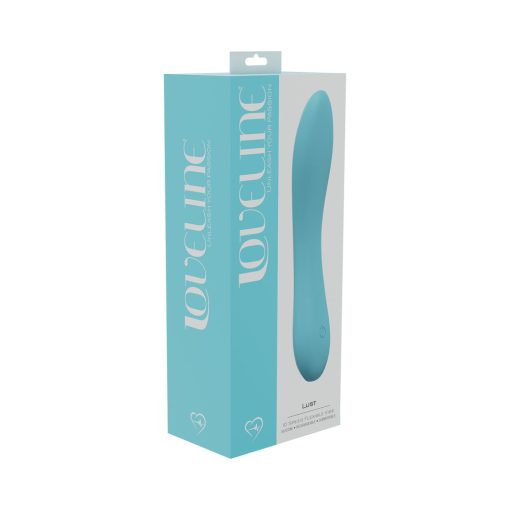 Loveline Lust 10 Speed Flexible Vibe Sealed Silicone Rechargeable Submersible Blue
