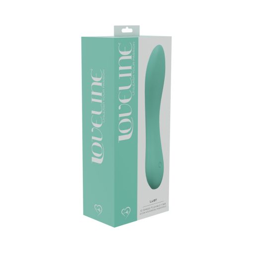 Loveline Lust 10 Speed Flexible Vibe Sealed Silicone Rechargeable Submersible Green