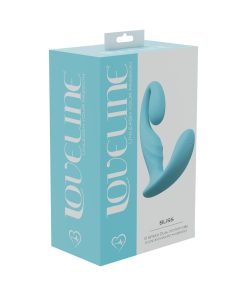 Loveline Bliss 10 Speed Dual Motor Vibe Sealed Silicone Rechargeable Submersible Blue