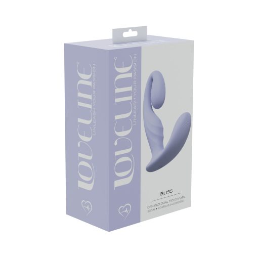Loveline Bliss 10 Speed Dual Motor Vibe Sealed Silicone Rechargeable Submersible Lavender