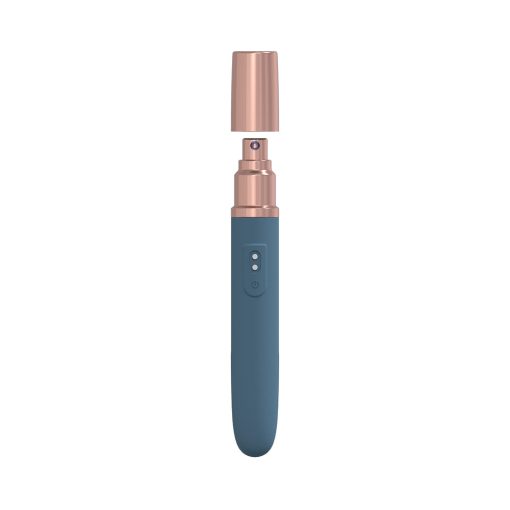 Loveline The Traveler 10 Speed Travel Vibe Silicone Rechargeable Waterproof Blue/Grey - Image 2