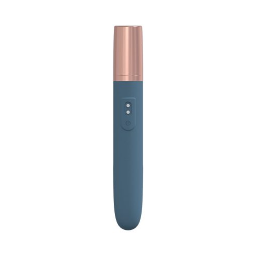 Loveline The Traveler 10 Speed Travel Vibe Silicone Rechargeable Waterproof Blue/Grey - Image 3