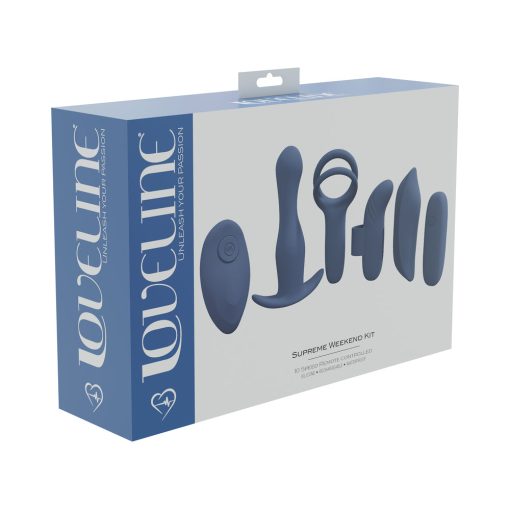 Loveline Supreme Weekend Kit Silicone Rechargeable Waterproof Blue/Grey