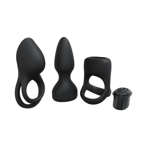 Loveline Pleasure Kit 10 Speed Silicone Rechargeable Waterproof Black - Image 2