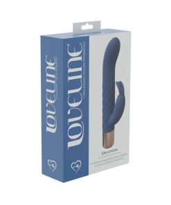 Loveline Devotion 10 Speed Mini-Rabbit Silicone Rechargeable Waterproof Blue/Grey