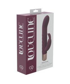 Loveline Devotion 10 Speed Mini-Rabbit Silicone Rechargeable Waterproof Burgundy