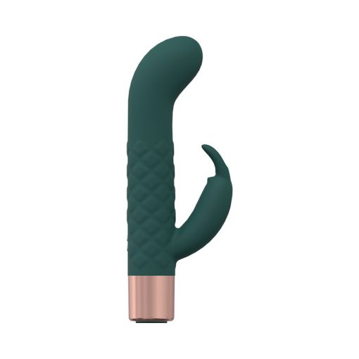 Loveline Devotion 10 Speed Mini-Rabbit Silicone Rechargeable Waterproof Forest Green - Image 2